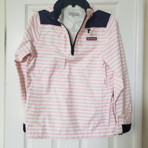 Vineyard Vines Striped Shep Windbreaker Pullover - Picture 1 of 12